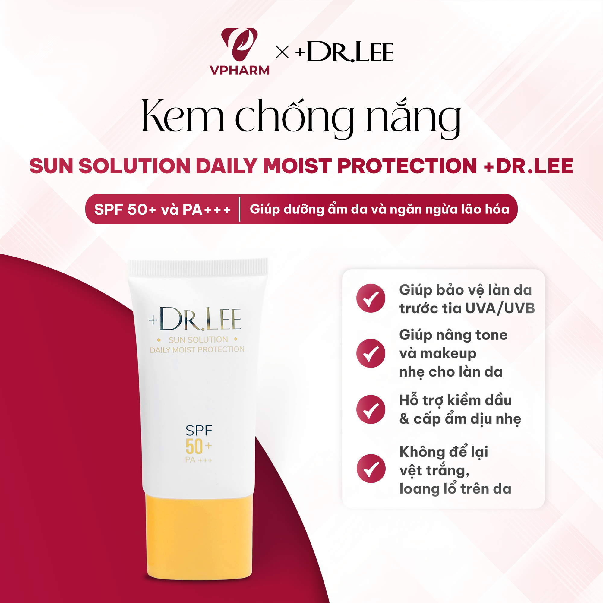 Kem chống nắng kiềm dầu +Dr.Lee SPF 50+ PA+++