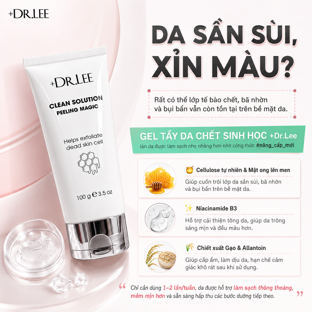 Gel Tẩy Da Chết Sinh Học +Dr.lee Clean Solution Peeling Magic 100g - Ảnh 4